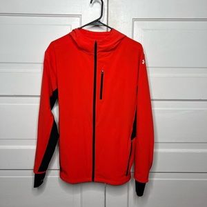 Under Armor red running jacket size M Fitted heatgear
